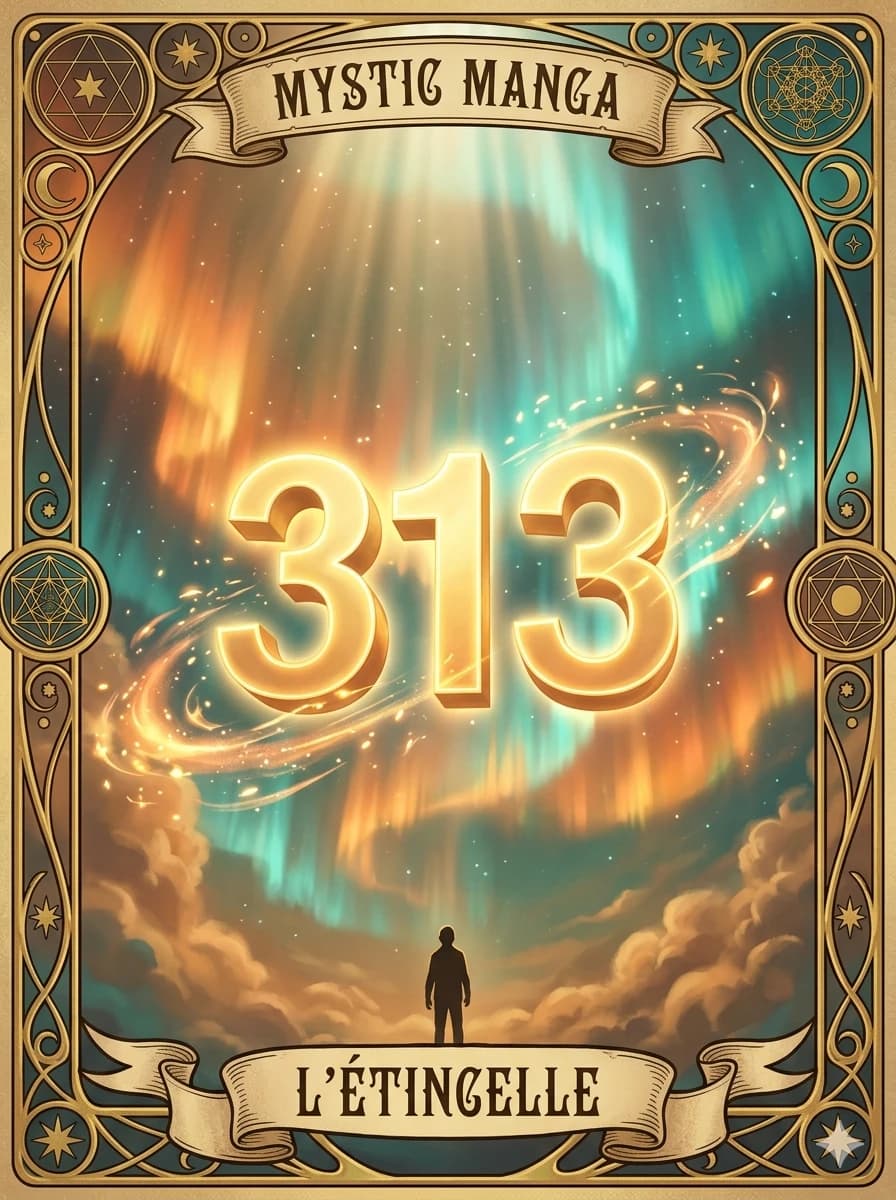 Carte mystique du nombre des anges 313 — L'Étincelle de la Création