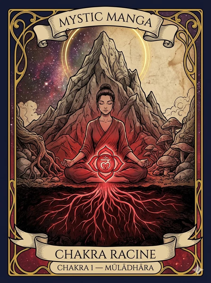 Mystical card of the Root Chakra (Mūlādhāra)