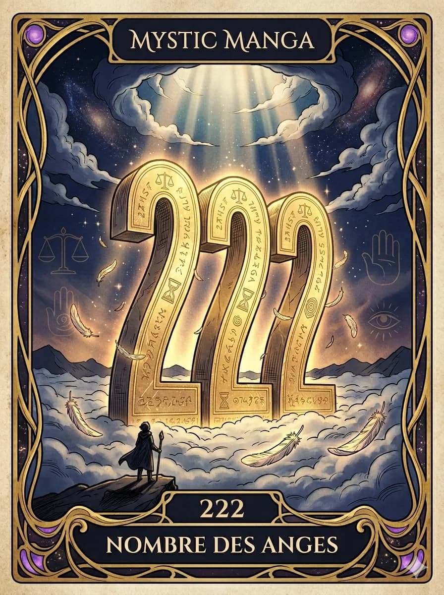 Carte mystique du nombre des anges 222 — L'Harmonie en Devenir