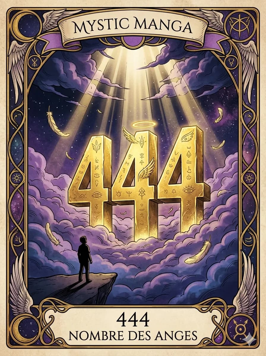 Carte mystique du nombre des anges 444 — Les Fondations du Ciel