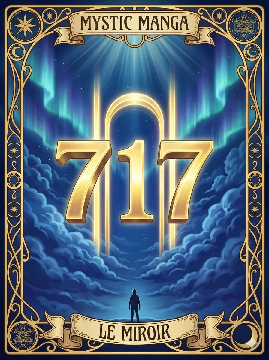 Carte mystique du nombre des anges 717 — Le Miroir de la Sagesse Intérieure