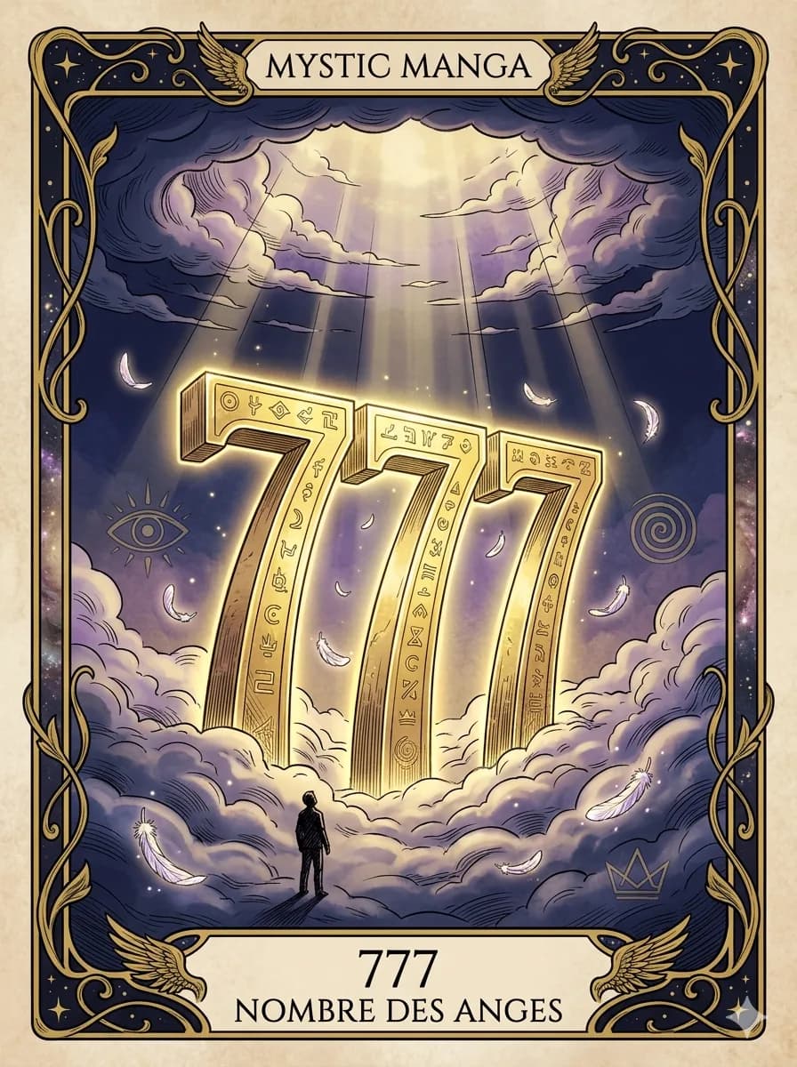 Carte mystique du nombre des anges 777 — La Grâce de l'Éveil