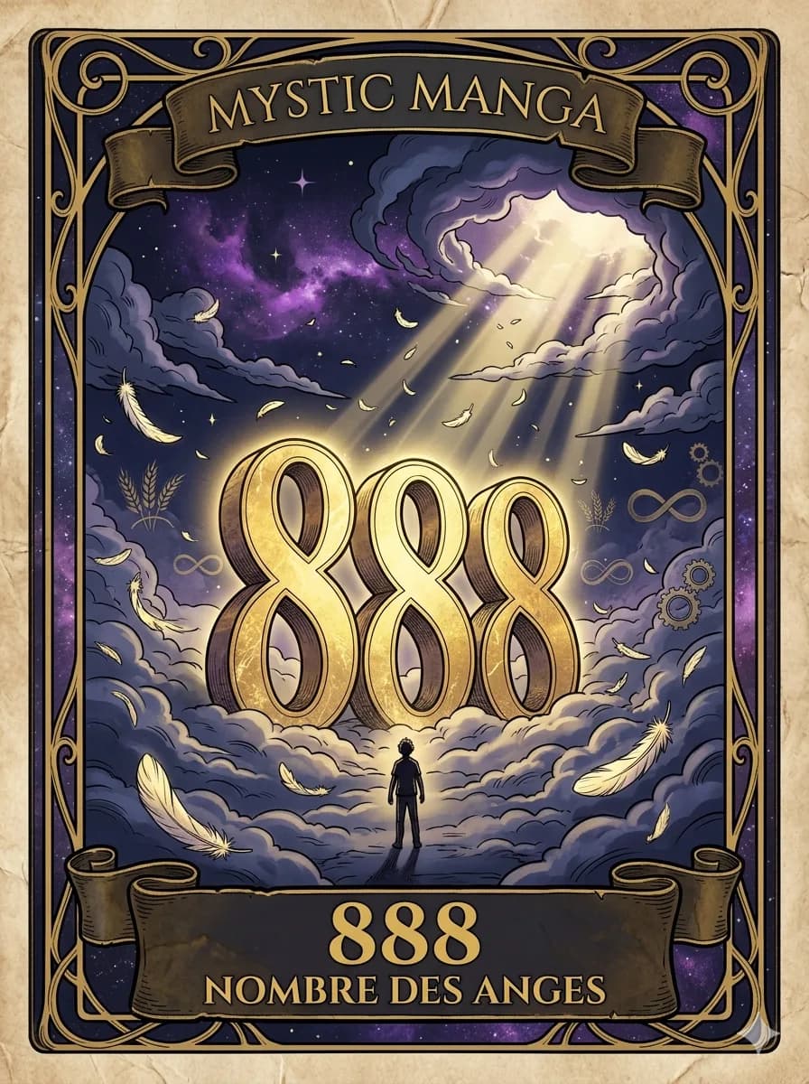 Carte mystique du nombre des anges 888 — Le Flux de l'Abondance