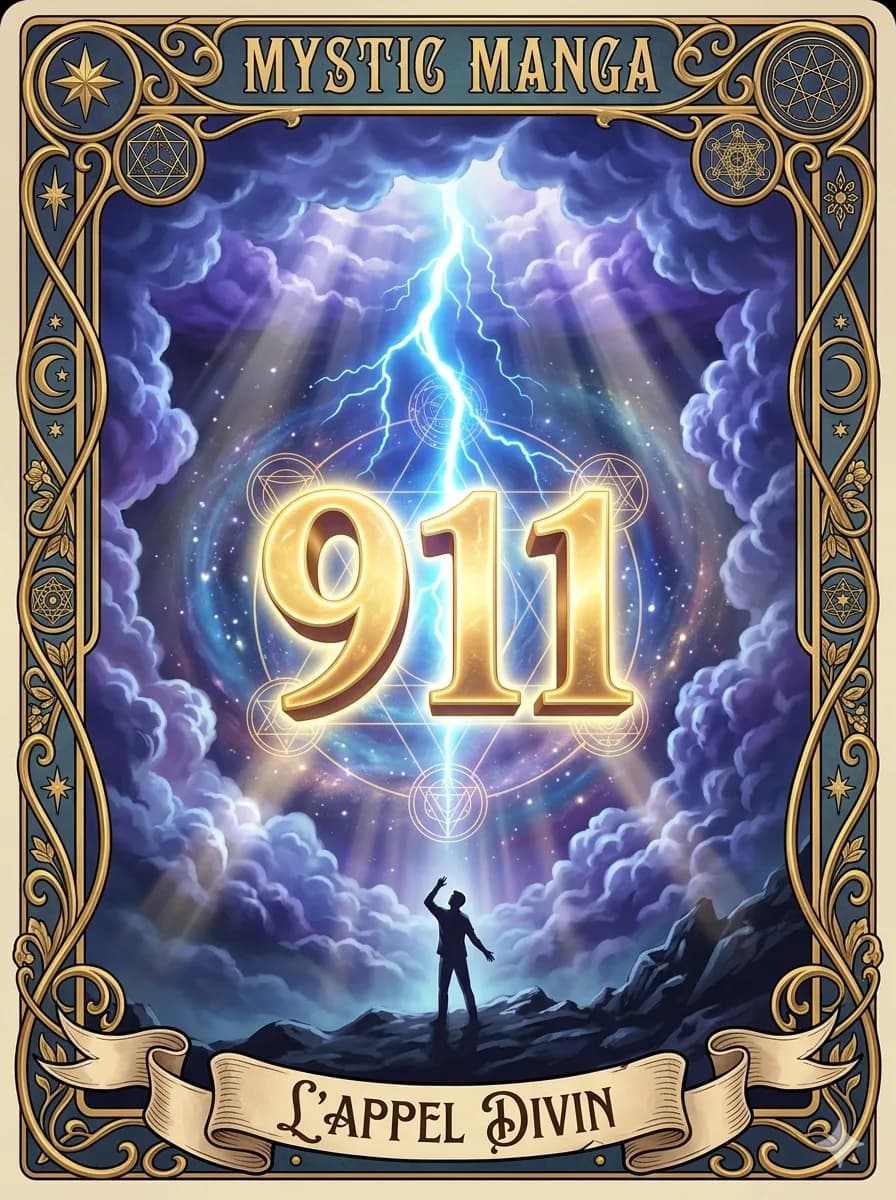 Mystical card of angel number 911 — Awakening at the Threshold