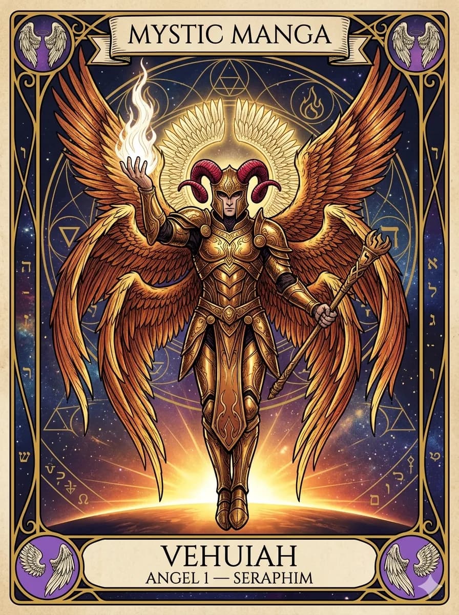 Angel Vehuiah — mystic card