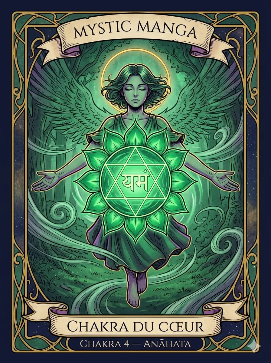 Mystical card of the Heart Chakra (Anāhata)