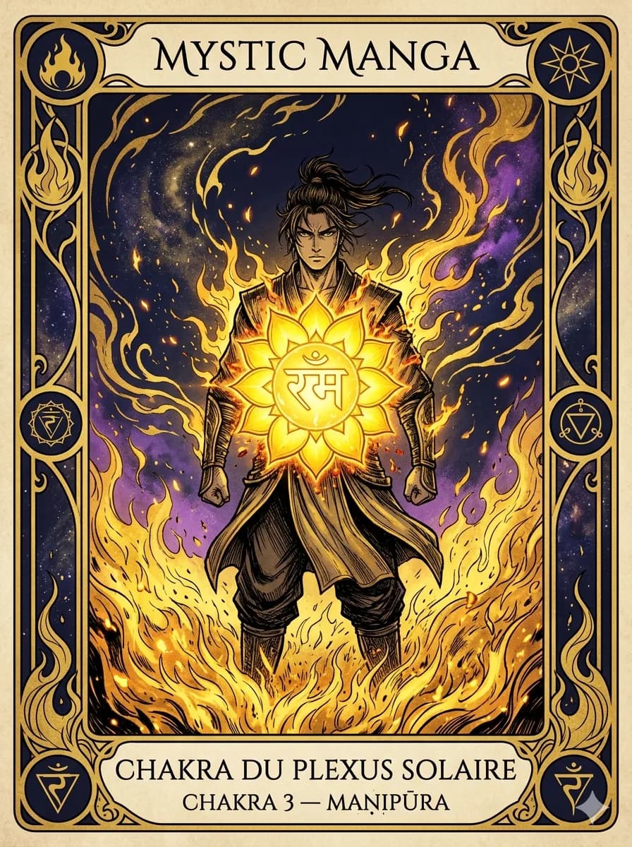 Mystical card of the Solar Plexus Chakra (Maṇipūra)