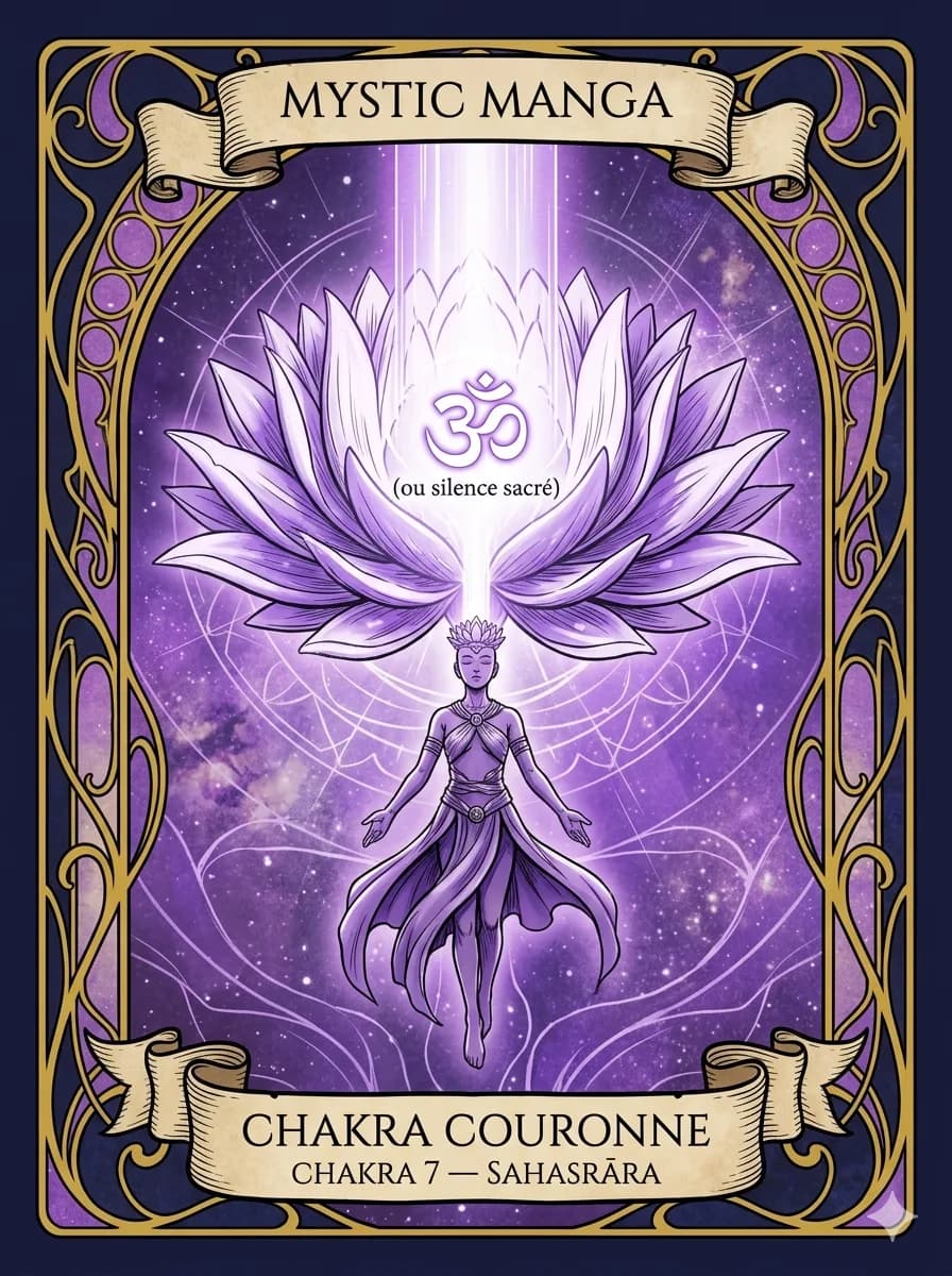 Mystical card of the Crown Chakra (Sahasrāra)