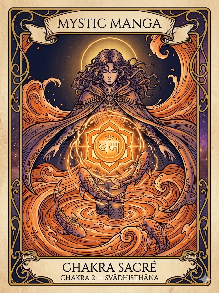 Mystical card of the Sacral Chakra (Svādhiṣṭhāna)