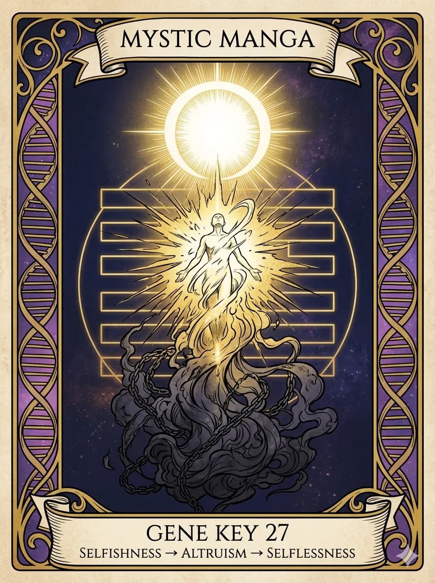 Mystical card of Gene Key 27 — Selfishness → Altruism → Selflessness