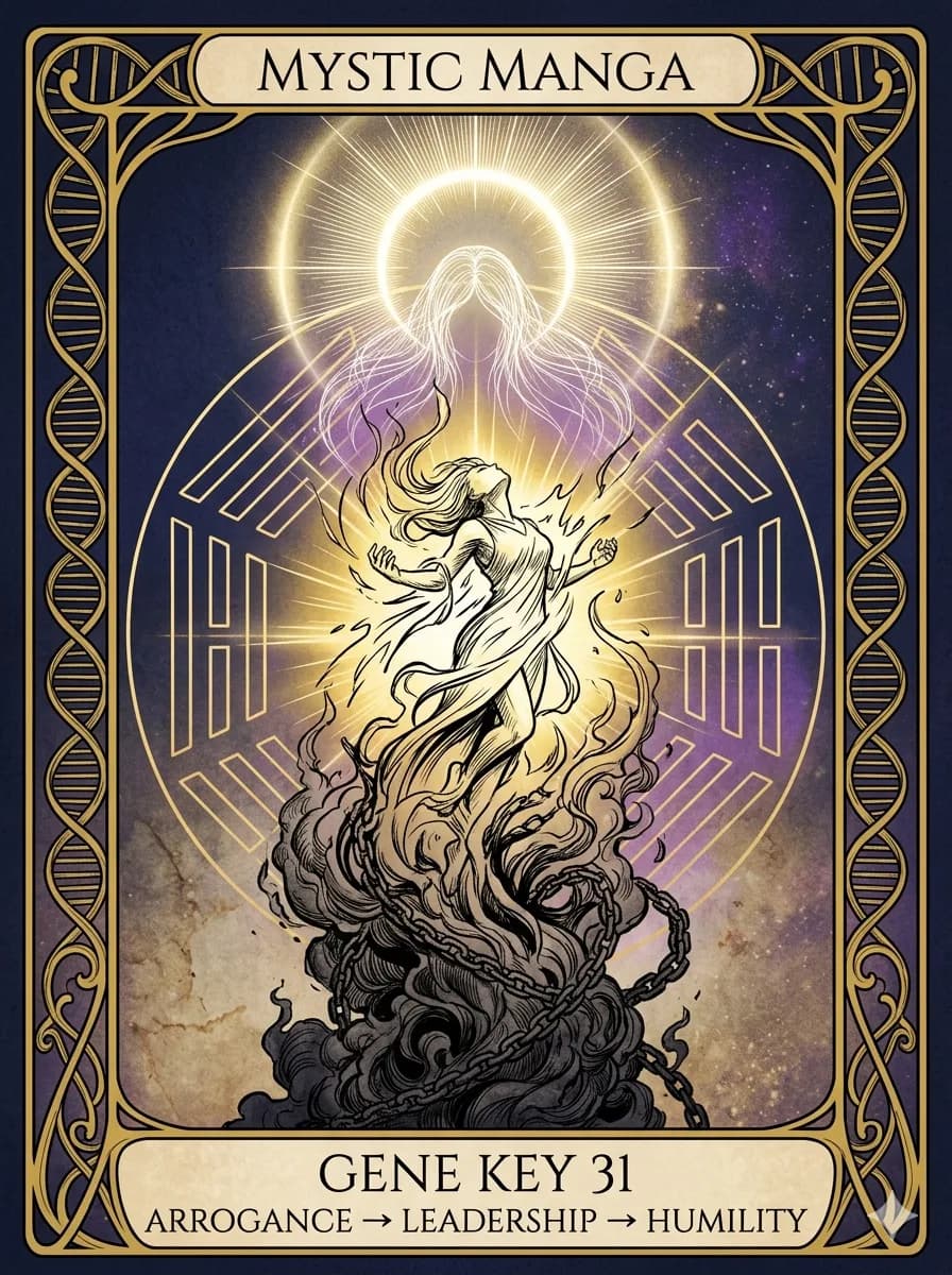 Mystical card of Gene Key 31 — Arrogance → Leadership → Humility