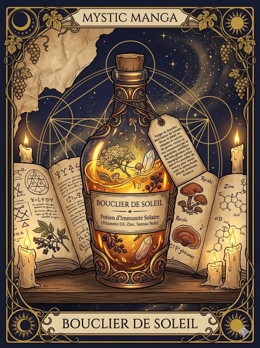Sun Shield — Solar Immunity Potion (Vitamin D3, Zinc, Black Elderberry)