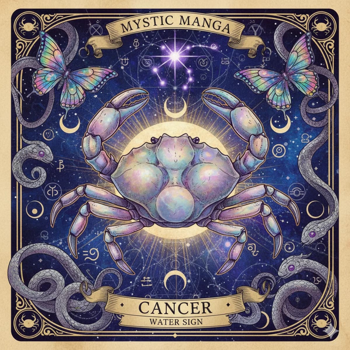 Cancer zodiac card — Mystic Manga