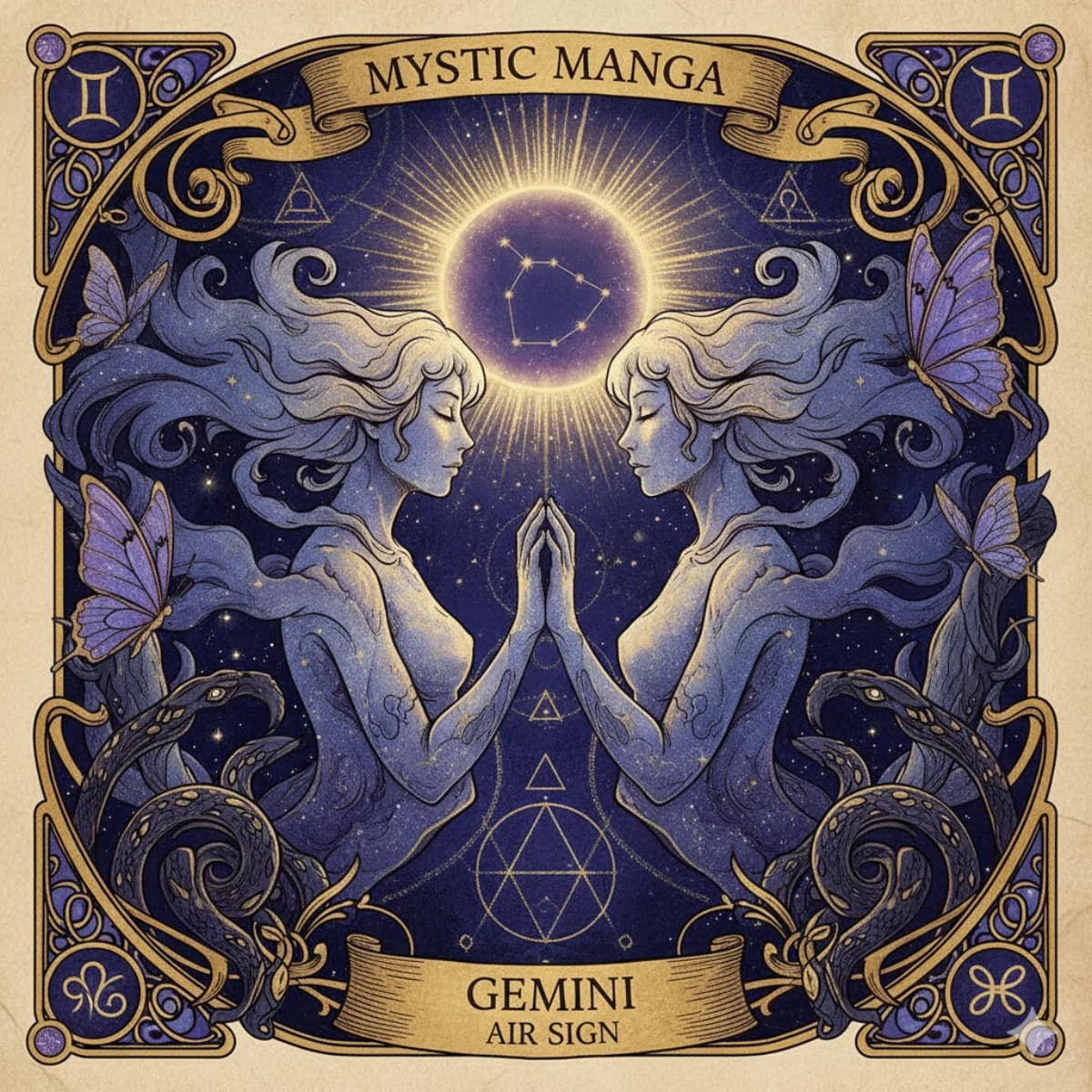 Gemini zodiac card — Mystic Manga